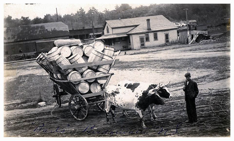 A load of barrels at the train station, Bridgewater, photo from Paul Harmon 