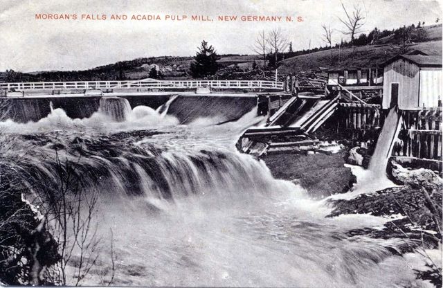 Morgan's Falls and the Acadia Pulp Mill - New Germany, from Paul Harmon, credit Fort Point Museum 